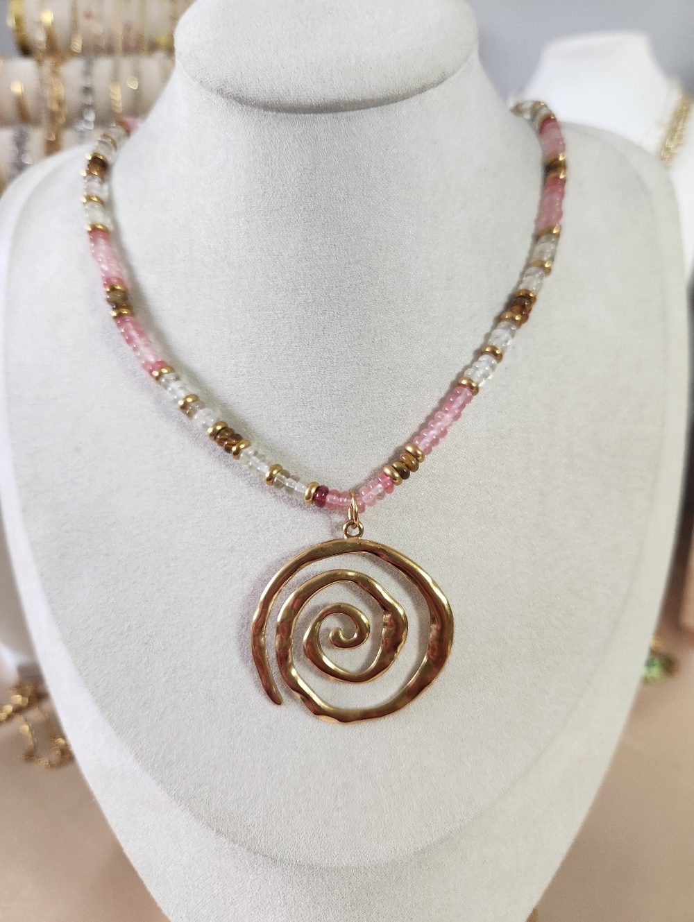 Natural Stone Beaded Necklace